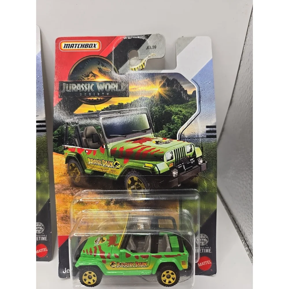 Jurassic World Rebirth MATCHBOX LOT OF 3 - Jeep, Copter, Off Road InGen Mercedes